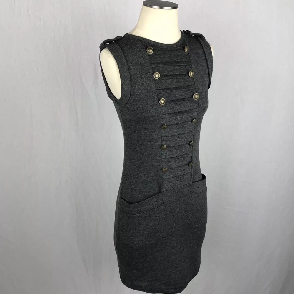 SOLD✨Military Bodycon Dress ✨ Keyhole Back - Picture 1 of 8